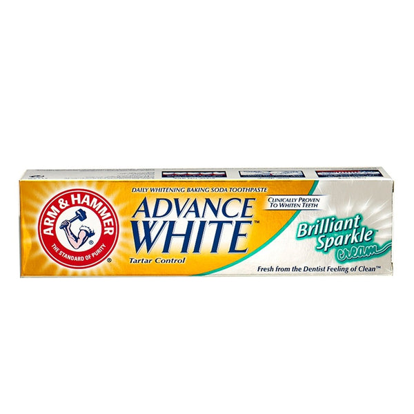 Advance White Brilliant Sparkle Cream Toothpaste 115g-ARM & HAMMER-UAE-BEAUTY ON WHEELS