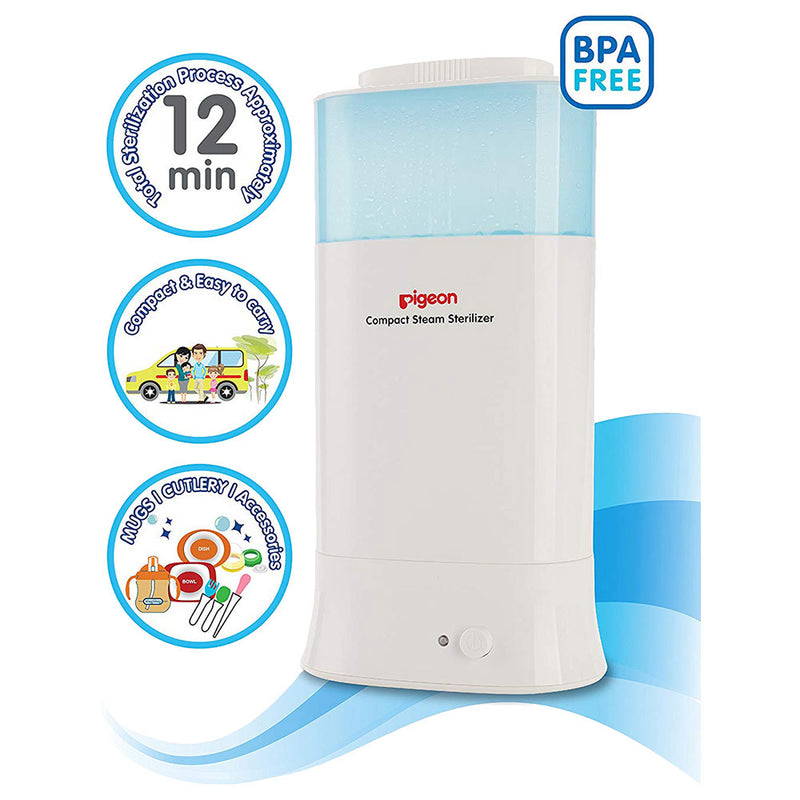 Compact Steam Sterilizer For Two Bottles (G-Type)-Pigeon-UAE-BEAUTY ON WHEELS