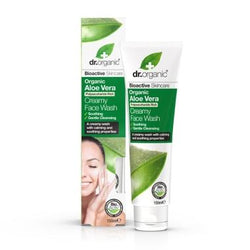 Aloe Vera Creamy Face Wash 150ml-Dr Organic-UAE-BEAUTY ON WHEELS