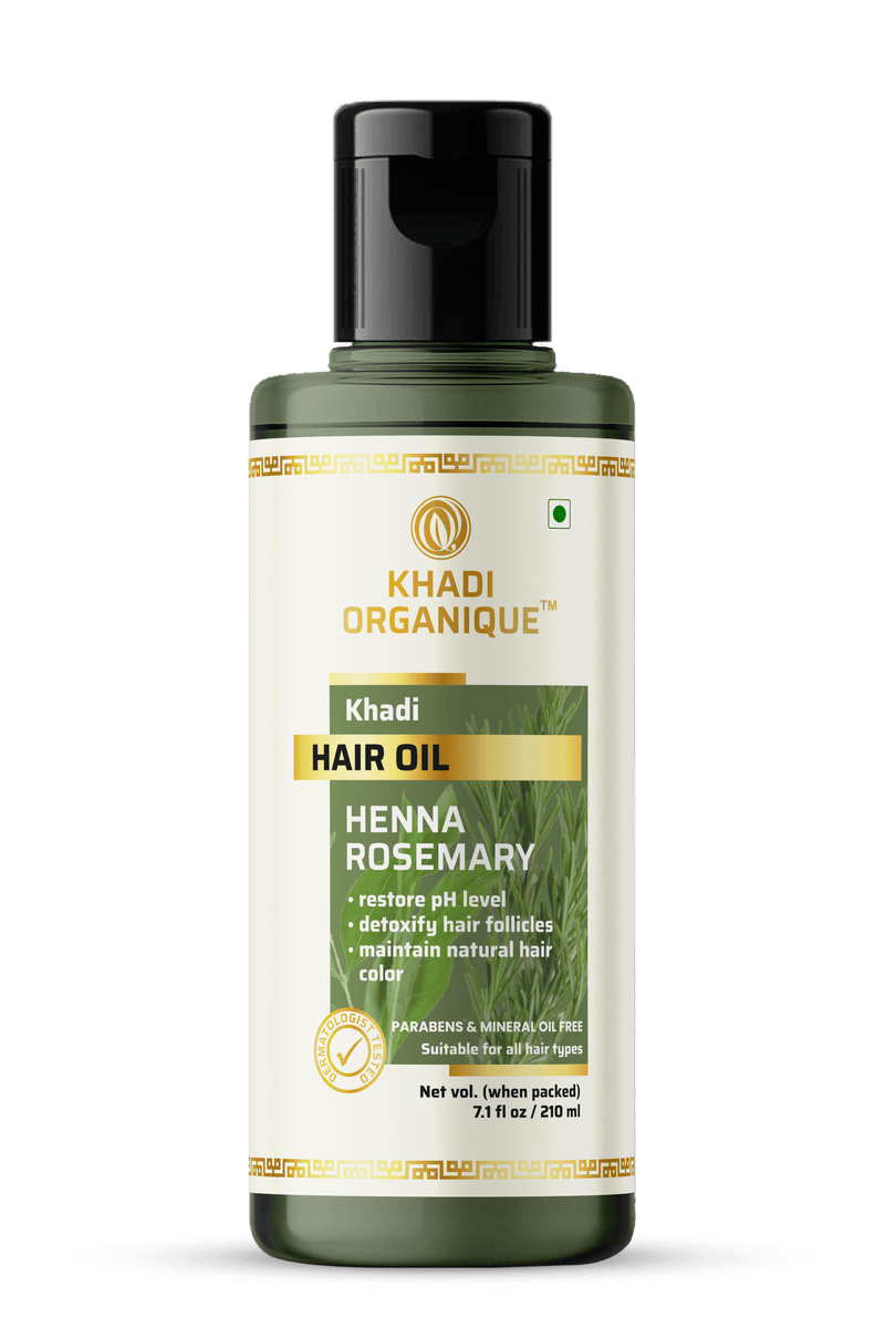 Khadi Organique-Henna Rosemary Hair Oil-BEAUTY ON WHEELS
