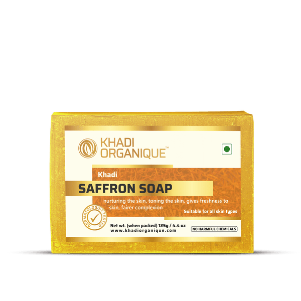 Khadi Organique-Saffron Soap-BEAUTY ON WHEELS