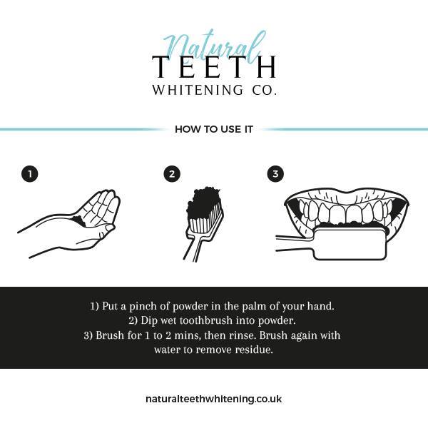 Natural Teeth Whitening 50 G - 2 Pack 1 Month Course-Tom Oliver-UAE-BEAUTY ON WHEELS