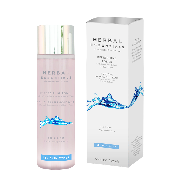 Refreshing Toner With Cucumber Extract & Rose Water-Herbal Essentials-UAE-BEAUTY ON WHEELS
