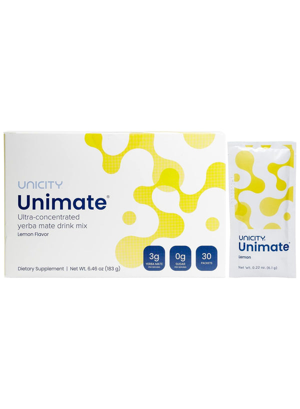 Unimate Natural Lemon Ultra Concentrated Yerba Mate Drink Mix-30 Packets