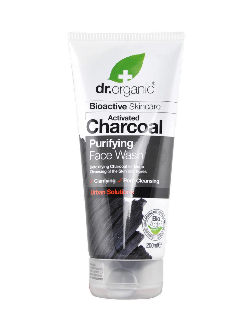 Charcoal Face Wash 200ml-Dr Organic-UAE-BEAUTY ON WHEELS