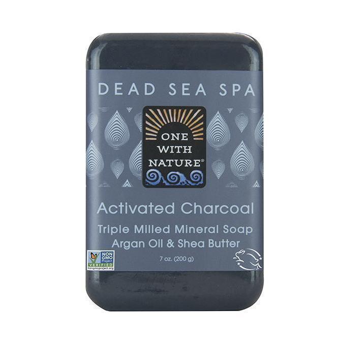 Activated Charocal Bar Soap-One With Nature-UAE-BEAUTY ON WHEELS