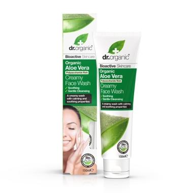 Aloe Vera Creamy Face Wash 150ml-Dr Organic-UAE-BEAUTY ON WHEELS