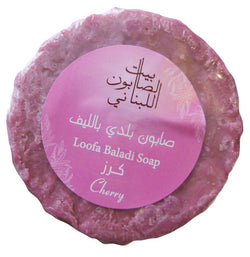 Bayt Al Saboun-Cherry Loofa Baladi Soap 300G Online UAE | BEAUTY ON WHEELS