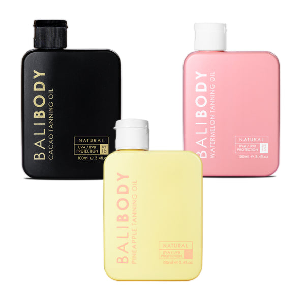 Cacao, Watermelon & Pineapple Tanning Oil Set
