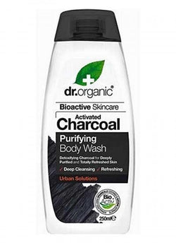 Charcoal Body Wash 250ml-Dr Organic-UAE-BEAUTY ON WHEELS