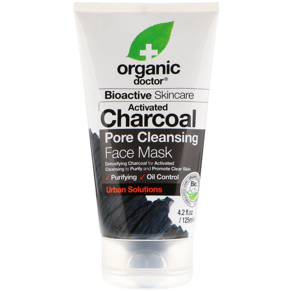 Charcoal Face Mask 125ml-Dr Organic-UAE-BEAUTY ON WHEELS
