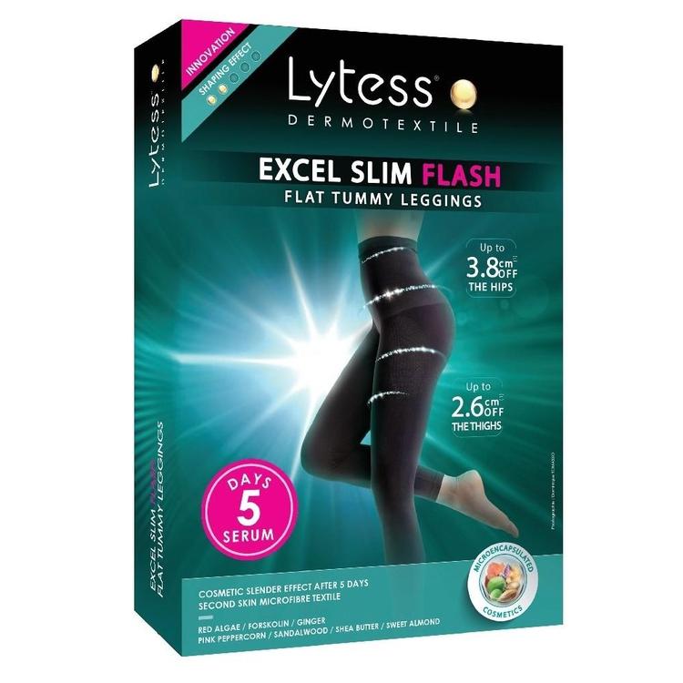 Excel Slim Flash Flat Tummy Leggings Black-Lytess-UAE-BEAUTY ON WHEELS
