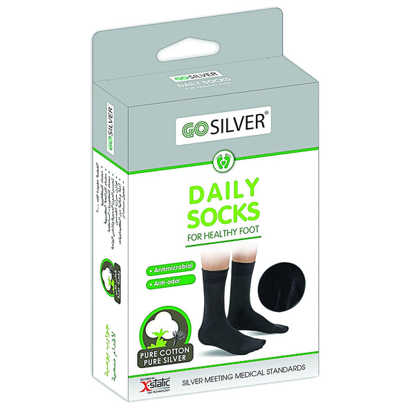 Go Silver-Daily Socks Black-BEAUTY ON WHEELS