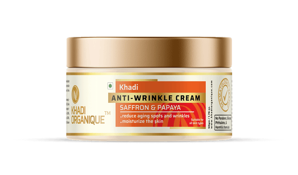 Khadi Organique-Anti Wrinkle Cream ( Saffron Papaya)-BEAUTY ON WHEELS