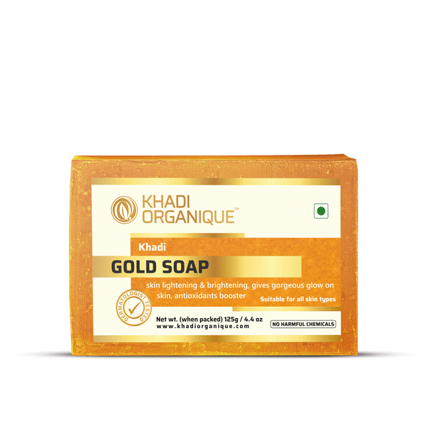 Khadi Organique-Gold Soap-BEAUTY ON WHEELS
