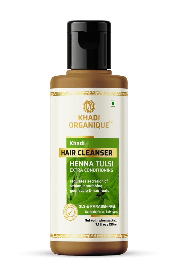 Khadi Organique-Henna Tulsi Extra Conditioning Hair Cleanser-BEAUTY ON WHEELS