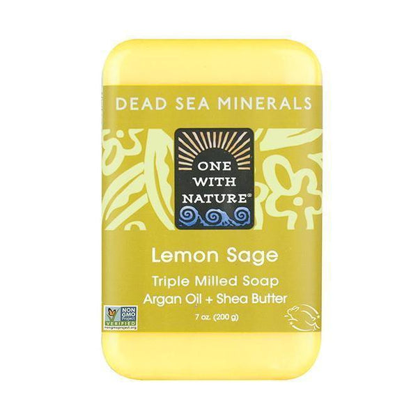 Lemon Sage Bar Soap-One With Nature-UAE-BEAUTY ON WHEELS