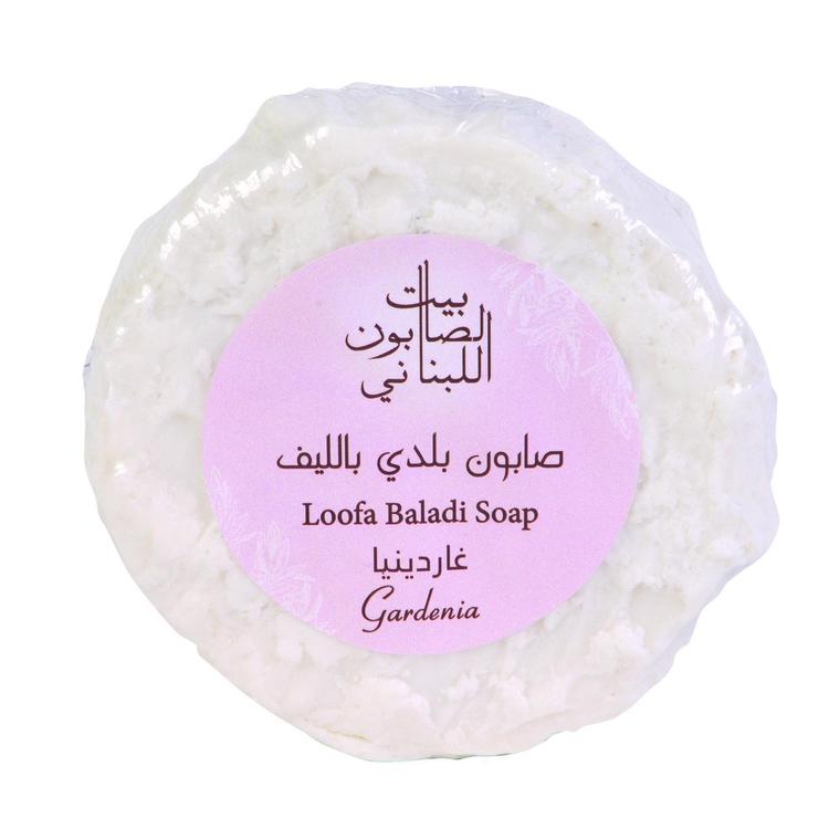 Bayt Al Saboun-Loofa Baladi Soap Gardenia 300G Online UAE | BEAUTY ON WHEELS