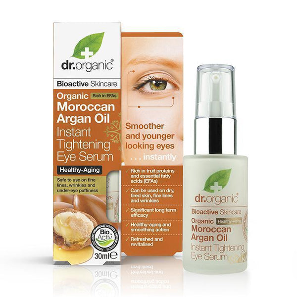 Moroccan Argan Oil Instant Tightening Eye Serum-Dr Organic-UAE-BEAUTY ON WHEELS