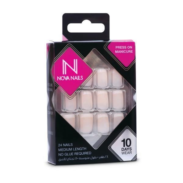 Novanails Press On French Manicure Pink Base-Nova Nails-UAE-BEAUTY ON WHEELS