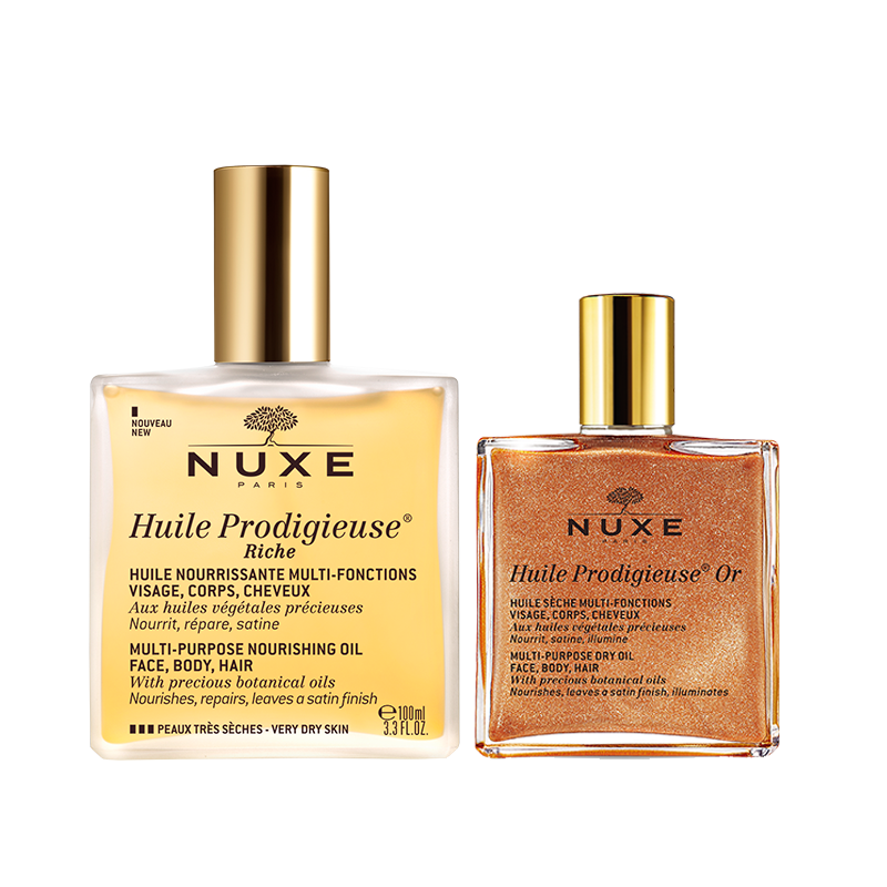 Nuxe-Huile Prodigieuse Riche and Shimmering Duo-BEAUTY ON WHEELS
